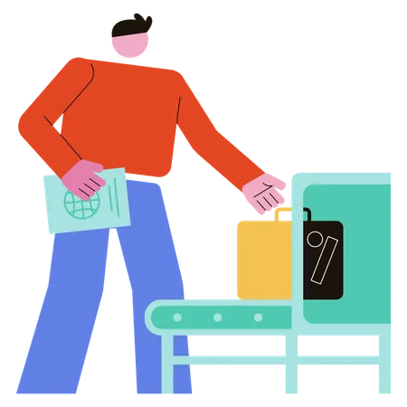 Airport Baggage Scanner  Illustration