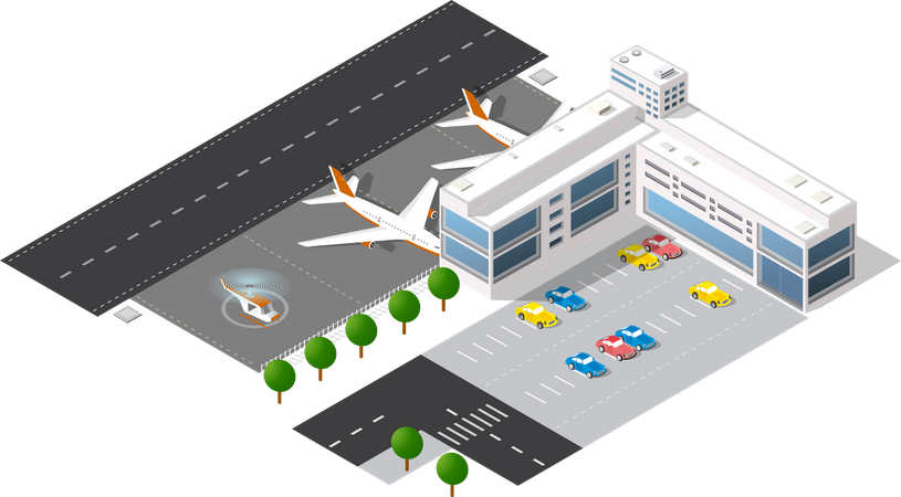 Airport building Illustration