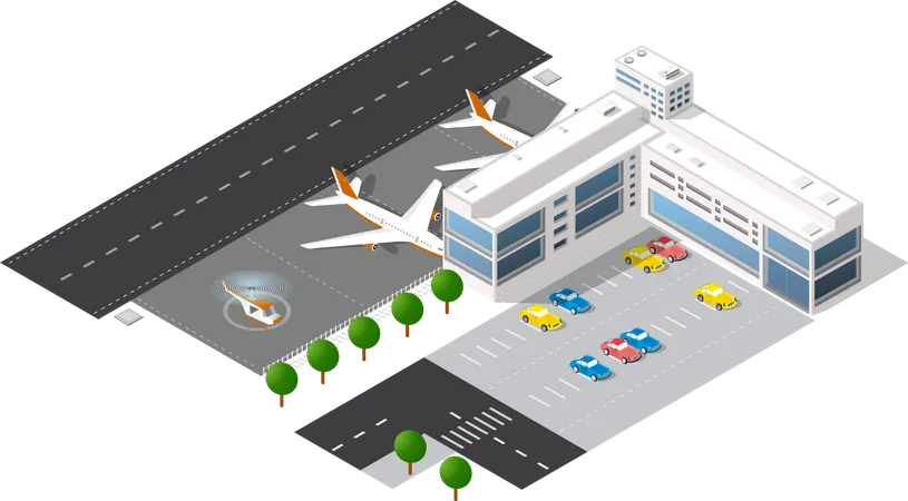 Airport building  Illustration