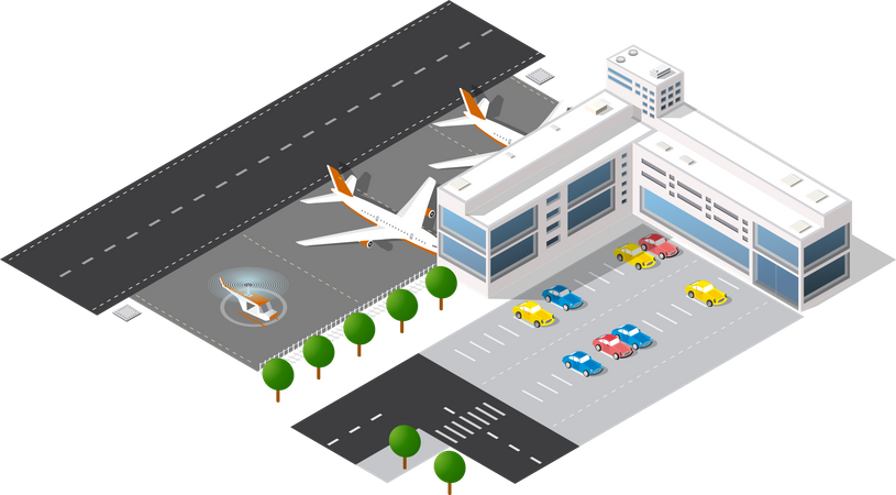 Airport building  Illustration