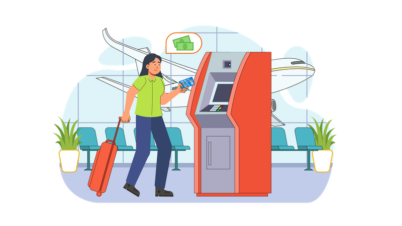 Airport check in  Illustration