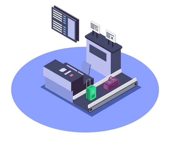 Airport Check In Counter  Illustration