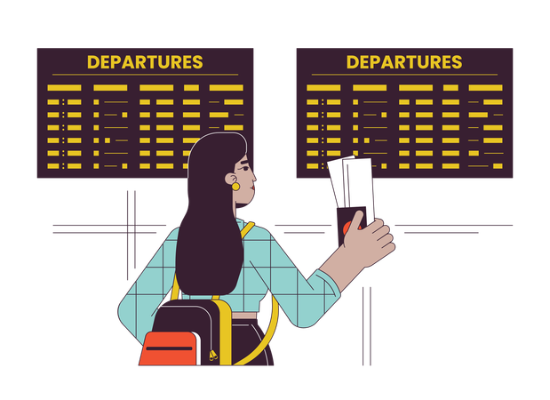 Airport departure  Illustration