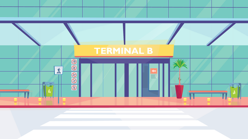 Airport Entrance  Illustration