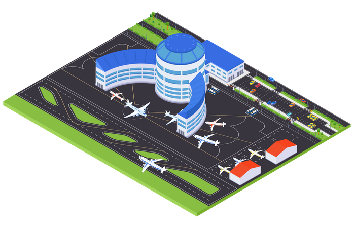 Airport infrastructure  Illustration