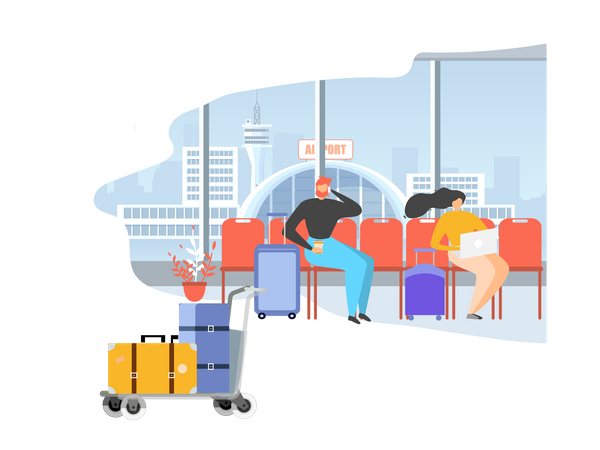 Airport Lounge Illustration