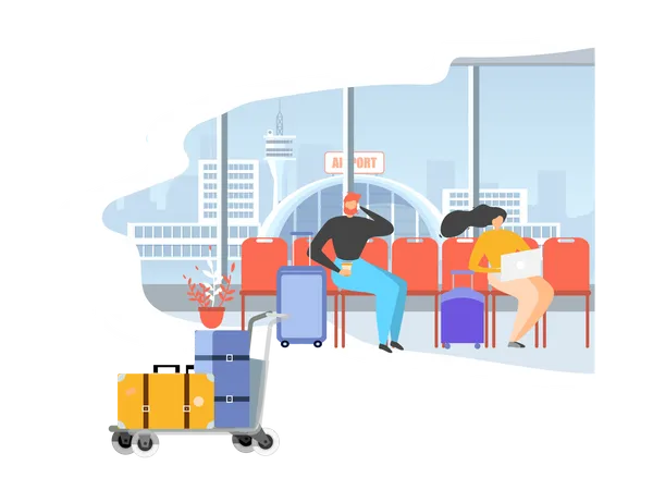 Airport Lounge Illustration