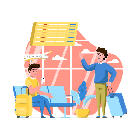 Airport Lounge Illustration