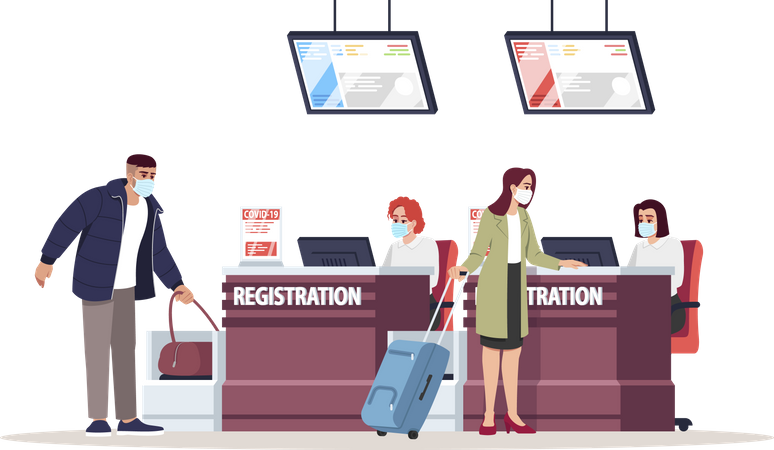 Airport luggage weight measurement  Illustration