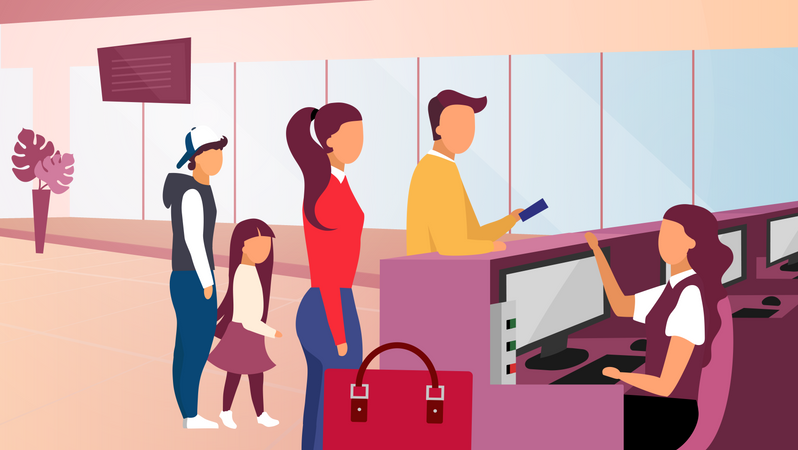 Airport Reception Illustration