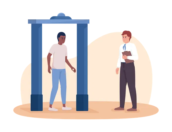 Airport safety scanner  Illustration