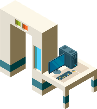 Airport security scanning machine  Illustration