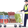free airport staff worker illustrations