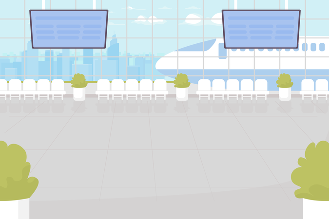 Airport terminal Illustration