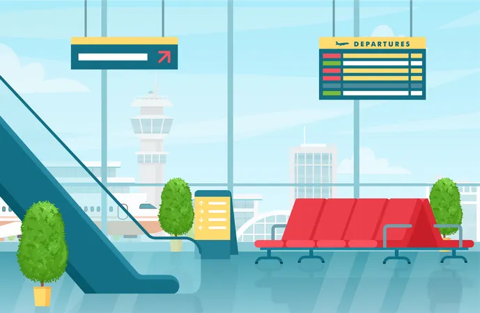 Airport terminal  Illustration