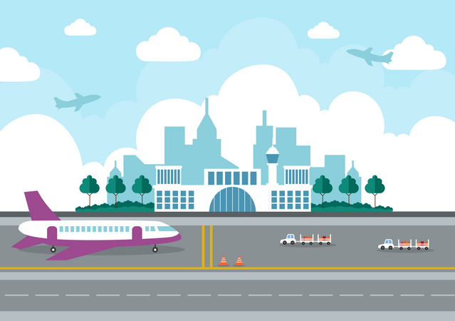 Airport Terminal Building  Illustration