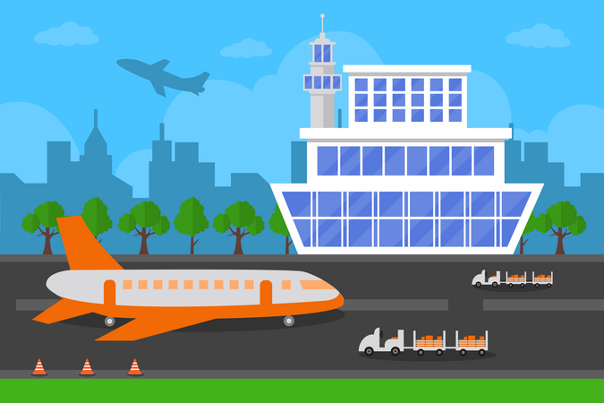 Airport Terminal Building  Illustration