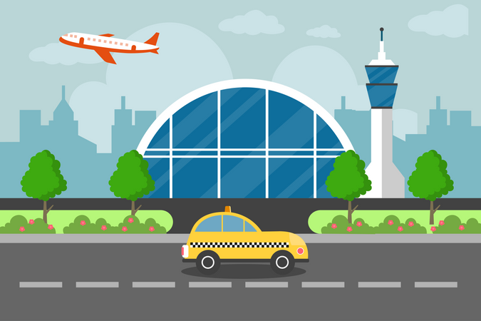 Airport Terminal Building  Illustration