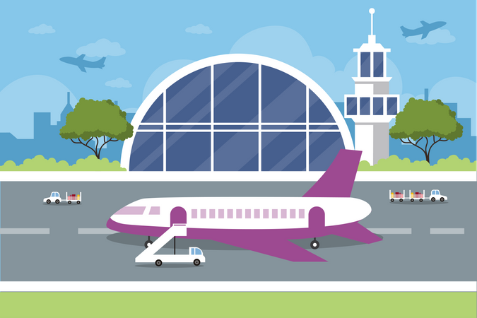 Airport Terminal Building  Illustration