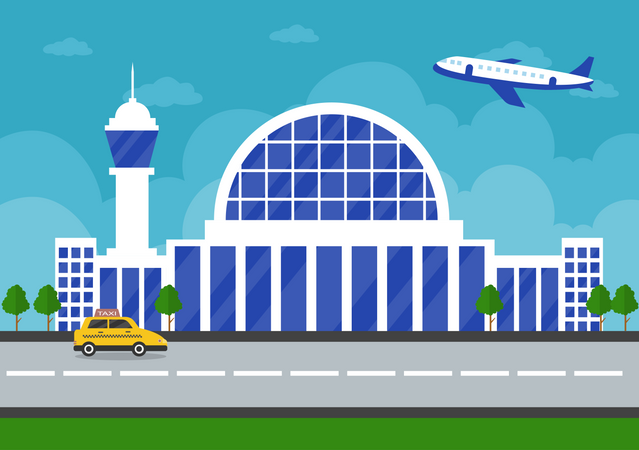 Airport Terminal Building  Illustration