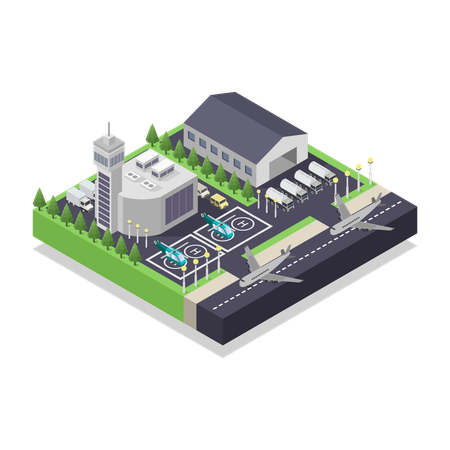 Airport terminal  Illustration