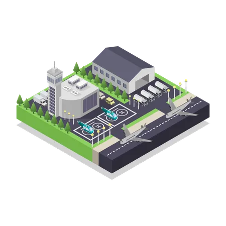 Airport terminal  Illustration