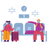free airport waiting room illustrations