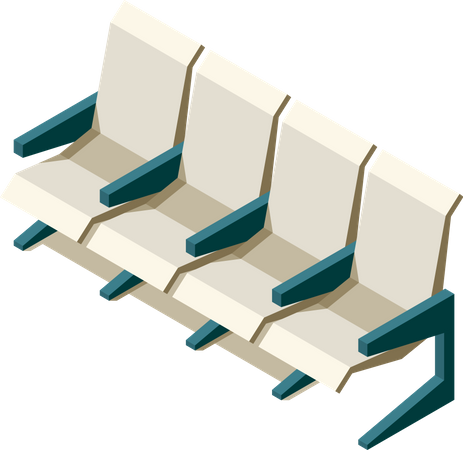 Airport waiting seat  Illustration