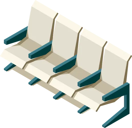 Airport waiting seat  Illustration