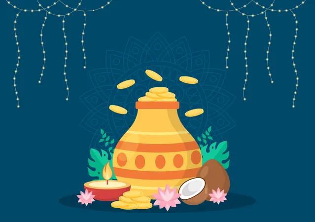 Akshaya Tritiya Festival Illustration
