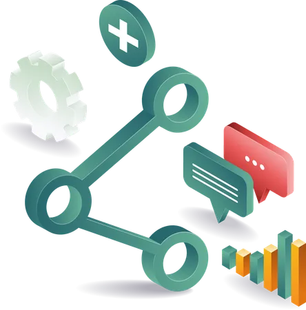 Symbol „Geschäftsinformationen teilen“  Illustration