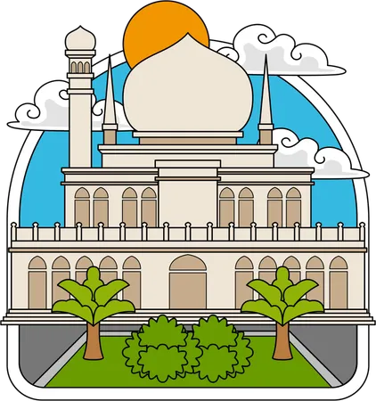 Gran Mezquita de Al-Azhar Yakarta  Ilustración