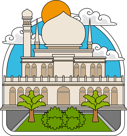 Al-Azhar Grand Mosque Jakarta  Illustration