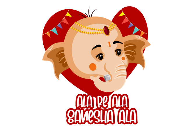 Adesivo Ala re ala ganesha ala  Ilustração