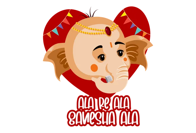 Adesivo Ala re ala ganesha ala  Ilustração