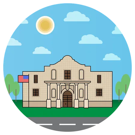 Alamo San Antonio Texas  Illustration