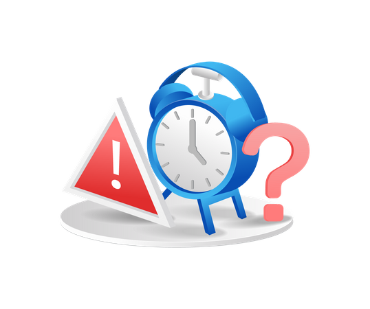 Alarm clock warning  Illustration