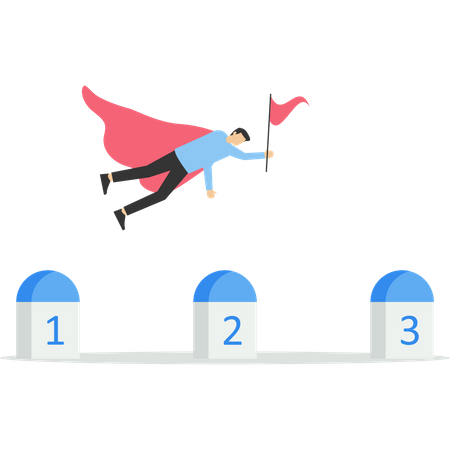 Alcançar o sucesso nos negócios  Ilustração