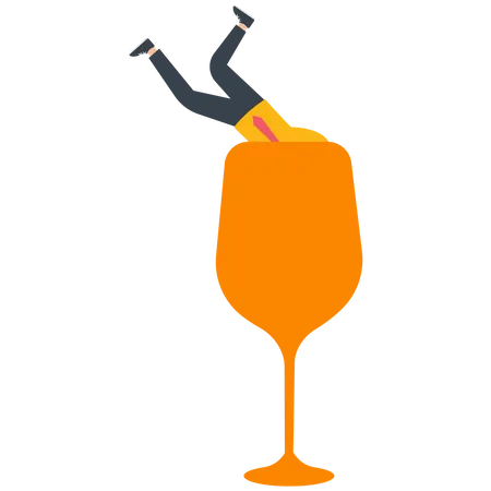 Alcohol Abuse  Illustration