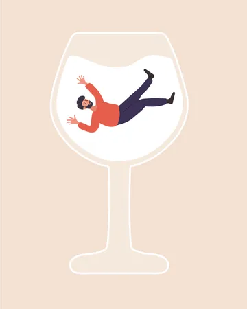 Alcoholismo masculino  Ilustración