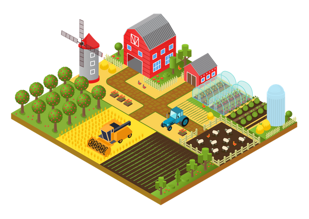 Agricultura del pueblo  Ilustración