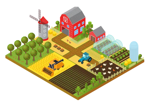 Agricultura del pueblo  Ilustración