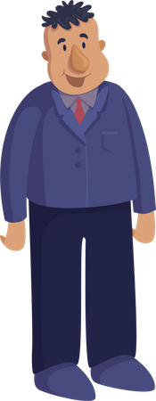 Alegre hombre de negocios gordo  Illustration