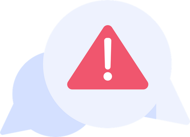 Alert message with warning symbol  Illustration