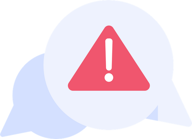 Alert message with warning symbol  Illustration