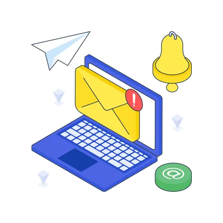 Alerta por e-mail  Ilustração