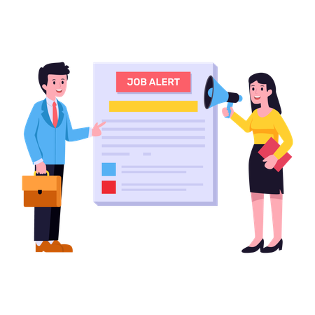 Alerta de emprego  Ilustração
