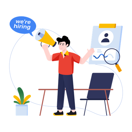 Alerta de emprego  Ilustração