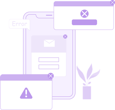 Alerta de mensagem de spam  Ilustração