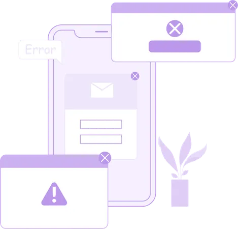 Alerta de mensagem de spam  Ilustração